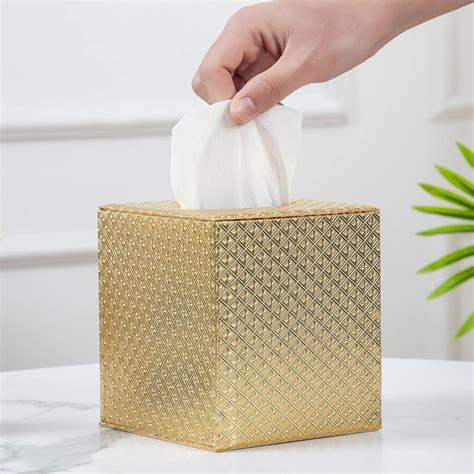 mdesign metal tissue box cover|matte gold tissue box cover holder.